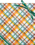 Vibrant Plaid Stone Wrapping Paper