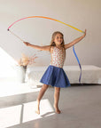 Rainbow Silk & Wood Streamer - Wand for Pretend Play
