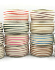 5/8" Woven Cotton Light Blue Double Stripes Ribbon