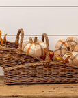 Rectangular Wicker Baskets with Handles