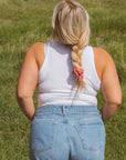Red Checkered Oversized Scrunchie