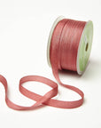 1/4" Rose Hand-Dyed Woven 100% Silk Ribbon