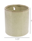 Logan Wall Vase - Sm - Flecked White
