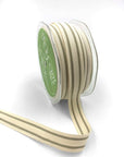 5/8" Woven Cotton Natural Double Stripes Ribbon