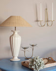 Glass Flower Double Tea-Light Candle Holder