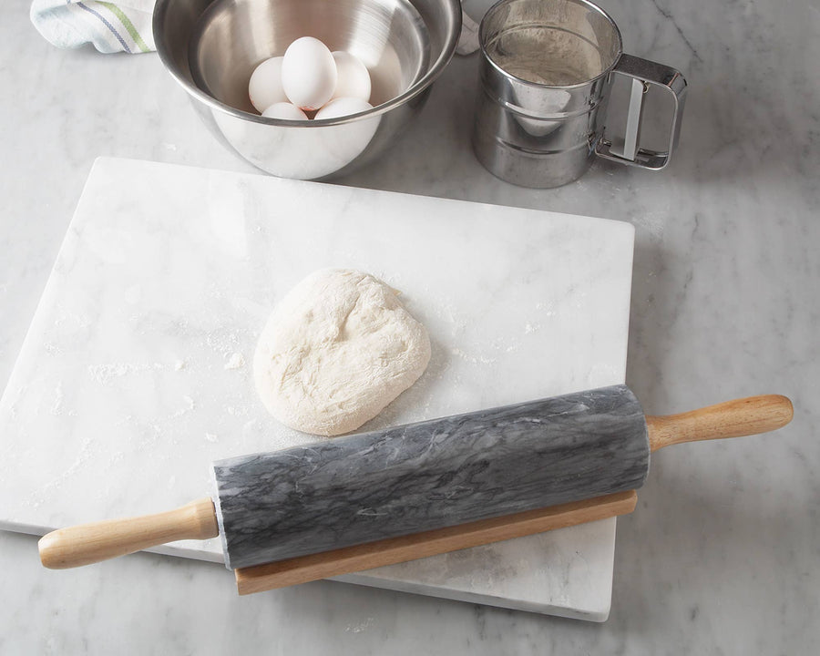 Fox Run Marble Pastry Board, White, 16"x 12"