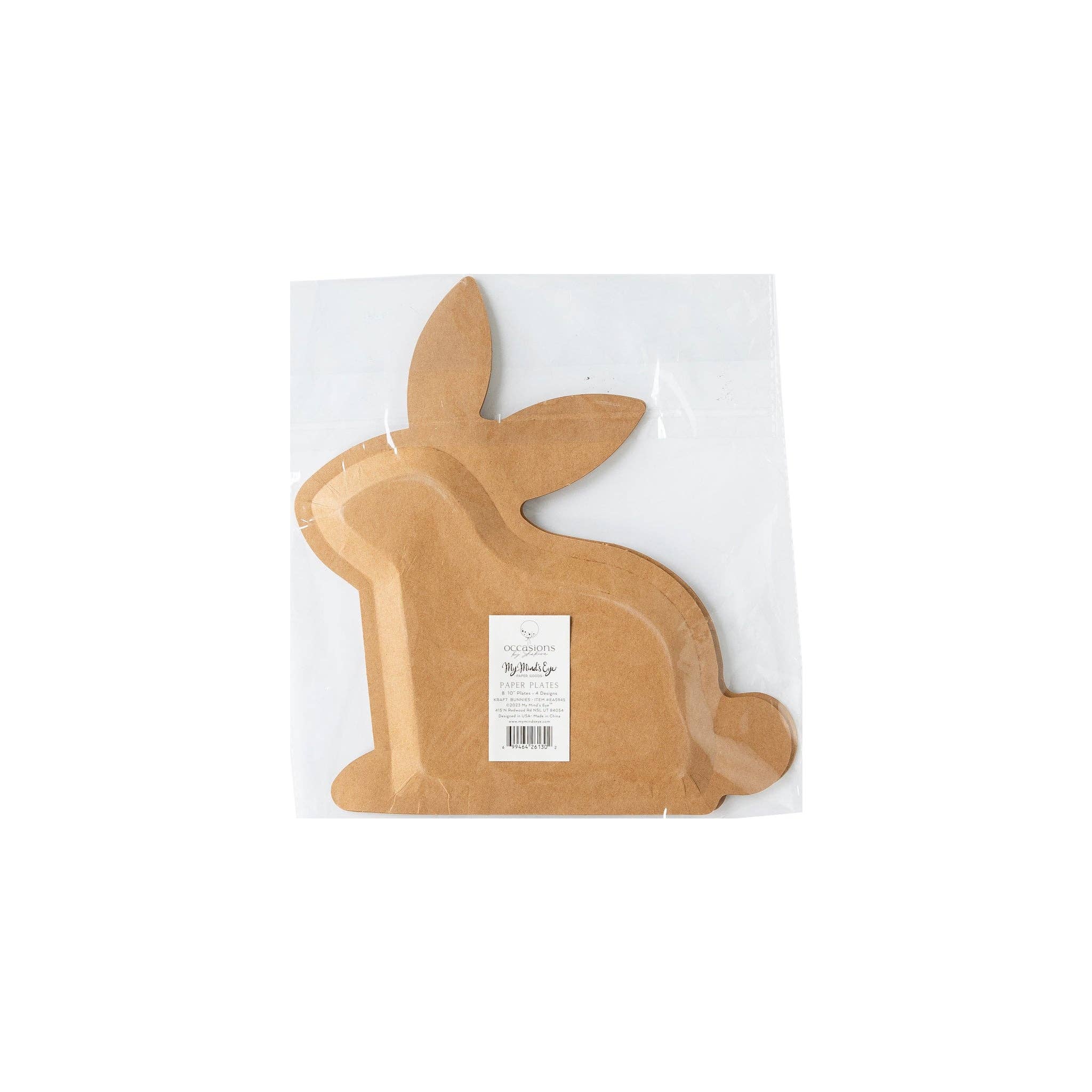 Kraft Bunny Shaped Plate Set