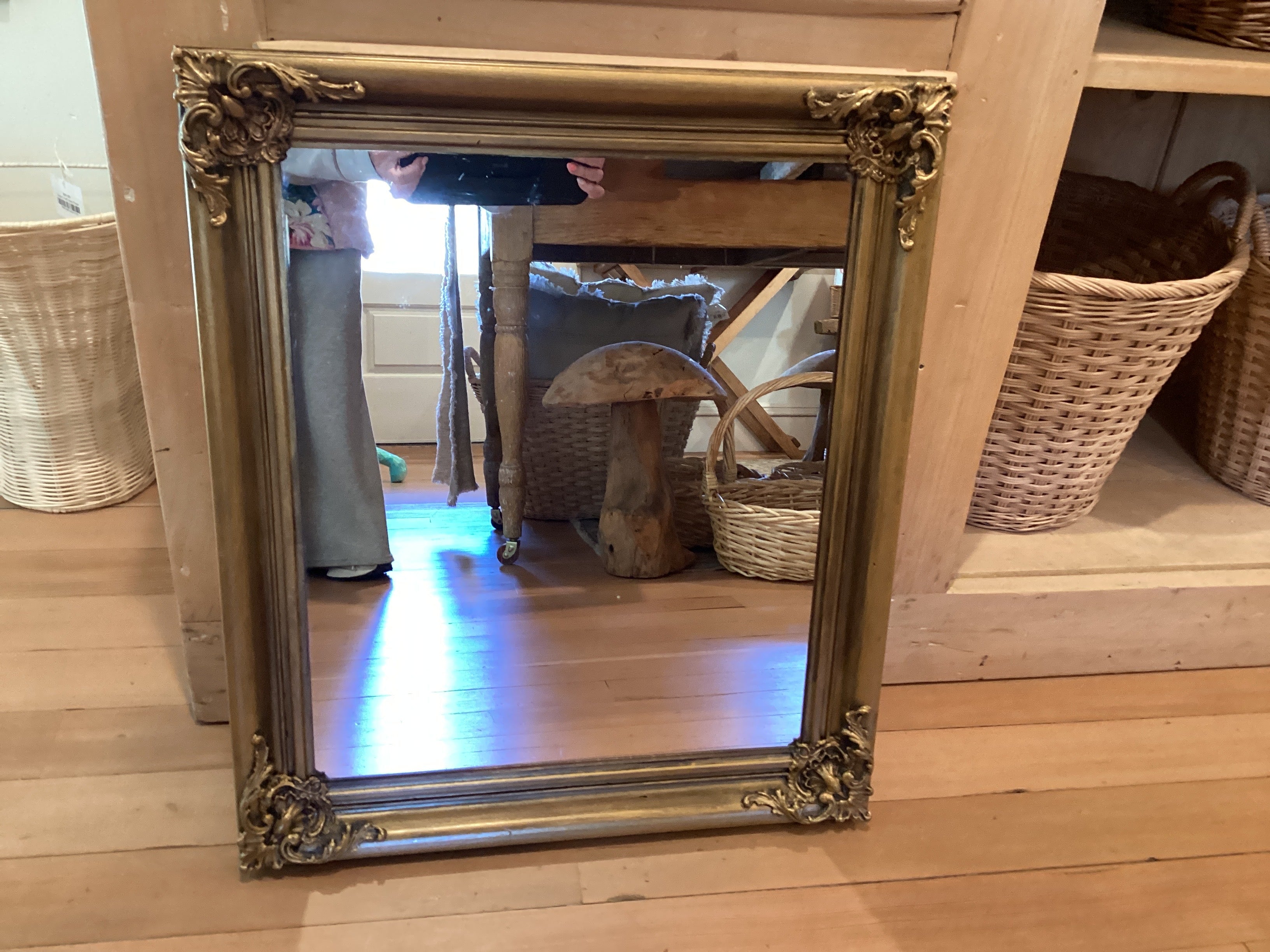 Vintage gold mirror