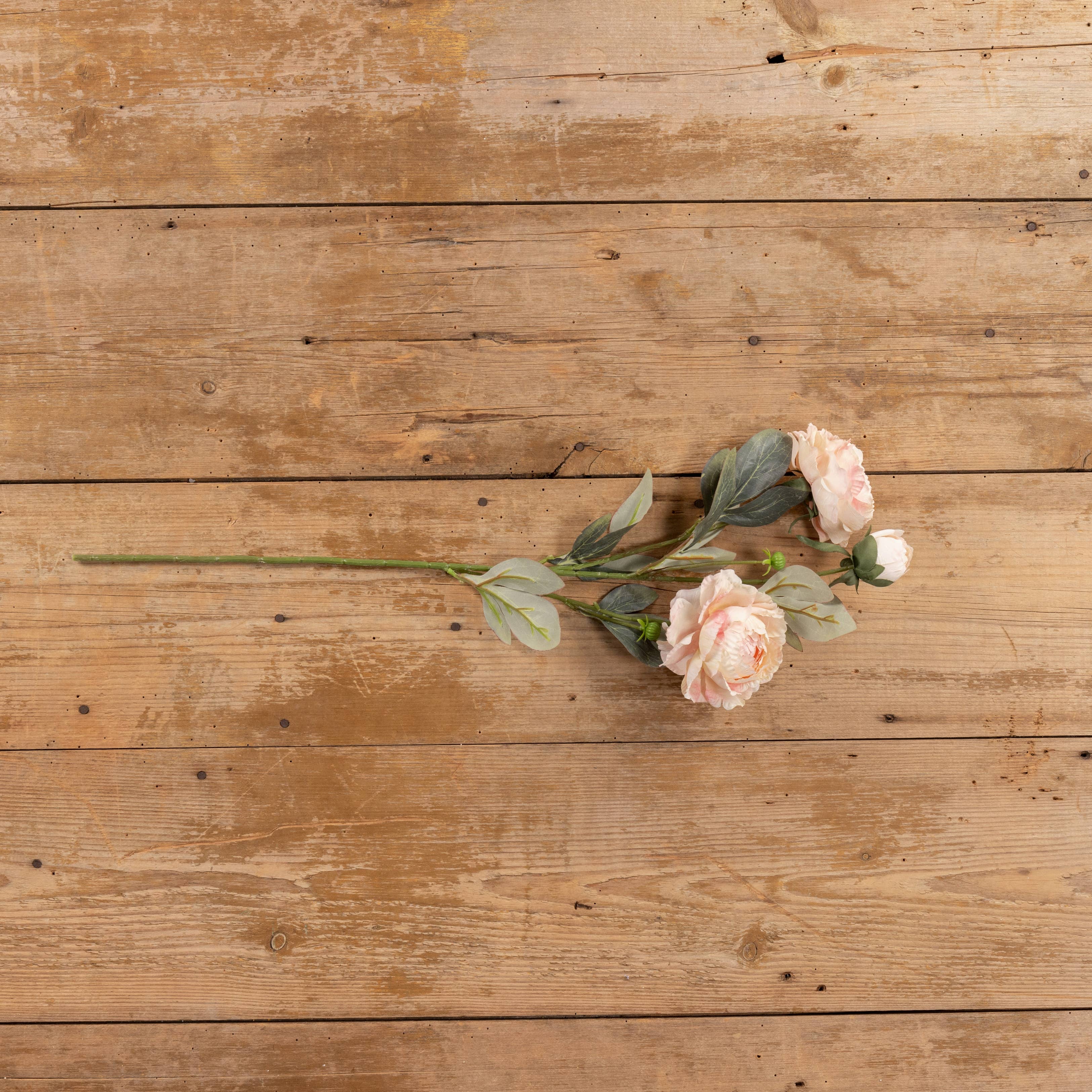 Pink Peony Spray Stem