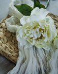 Cream Peony Spray Stem