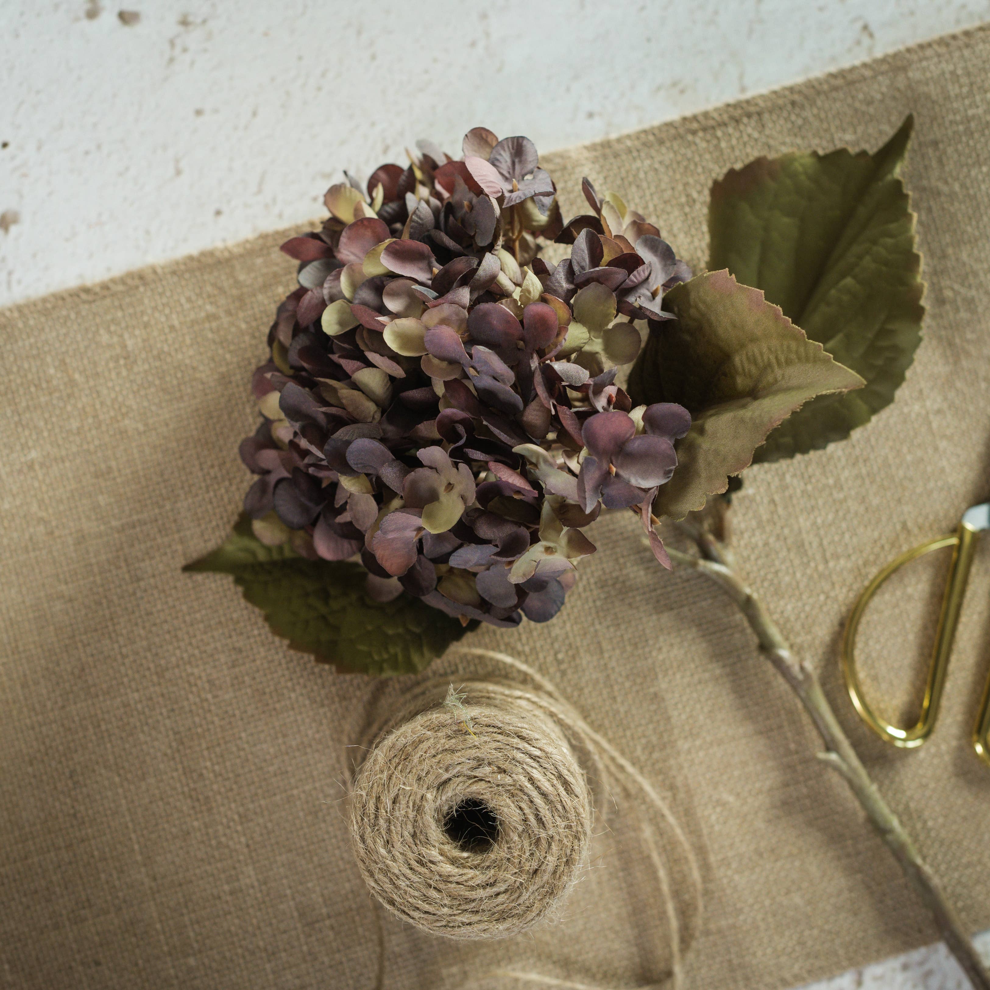 Beige and Purple Hydrangea Spray