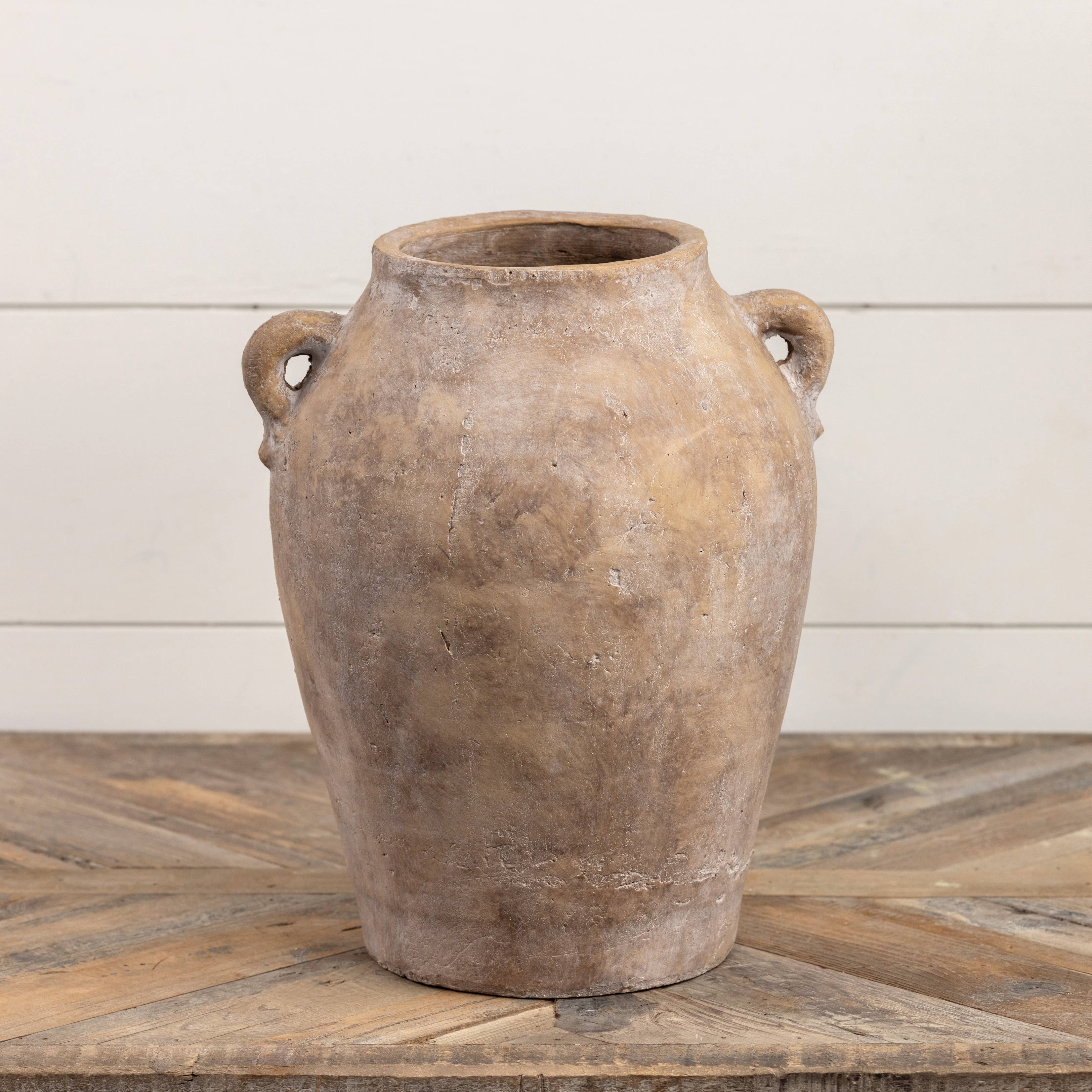 Clay Terracotta Urn with Handles