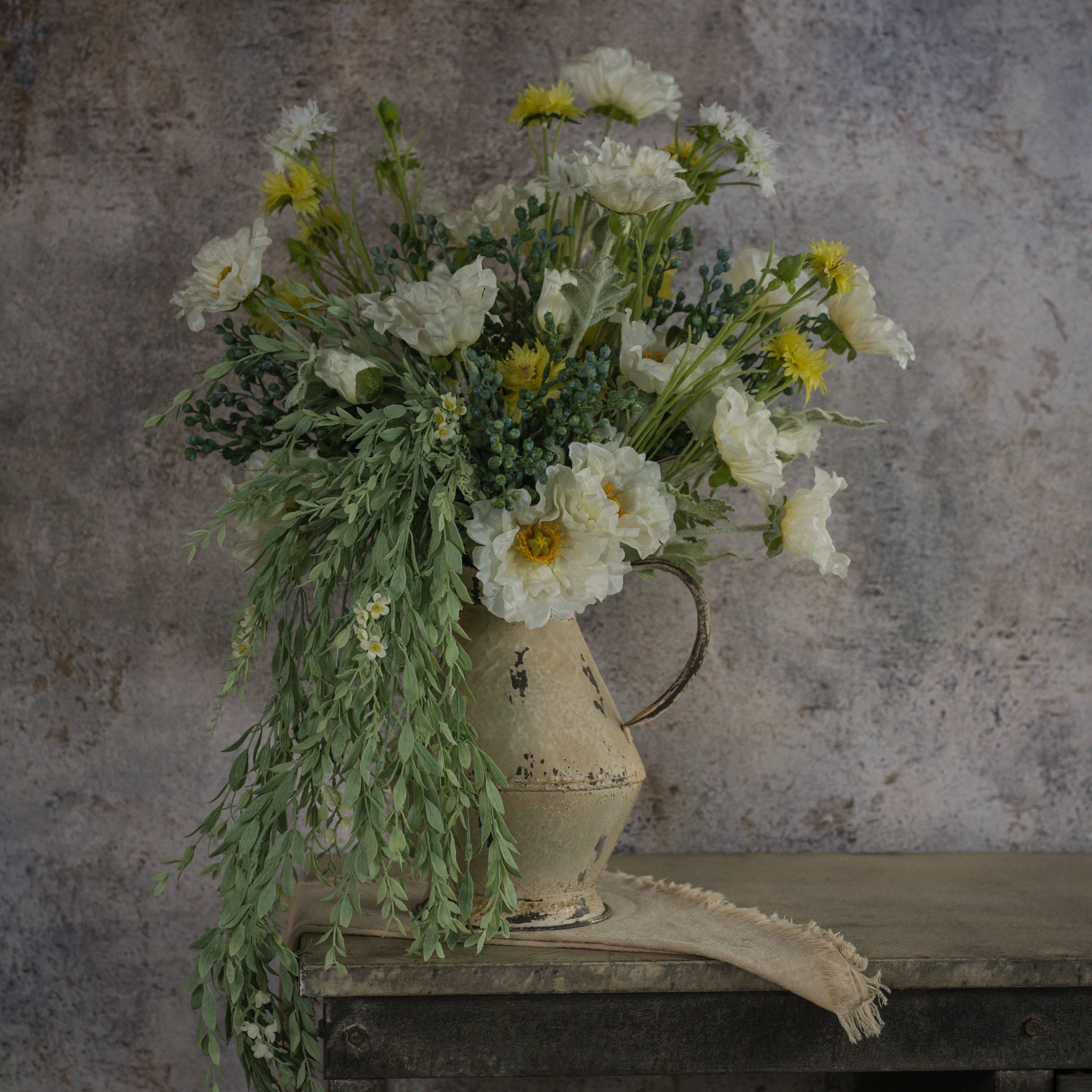 White Poppy Spray Stem