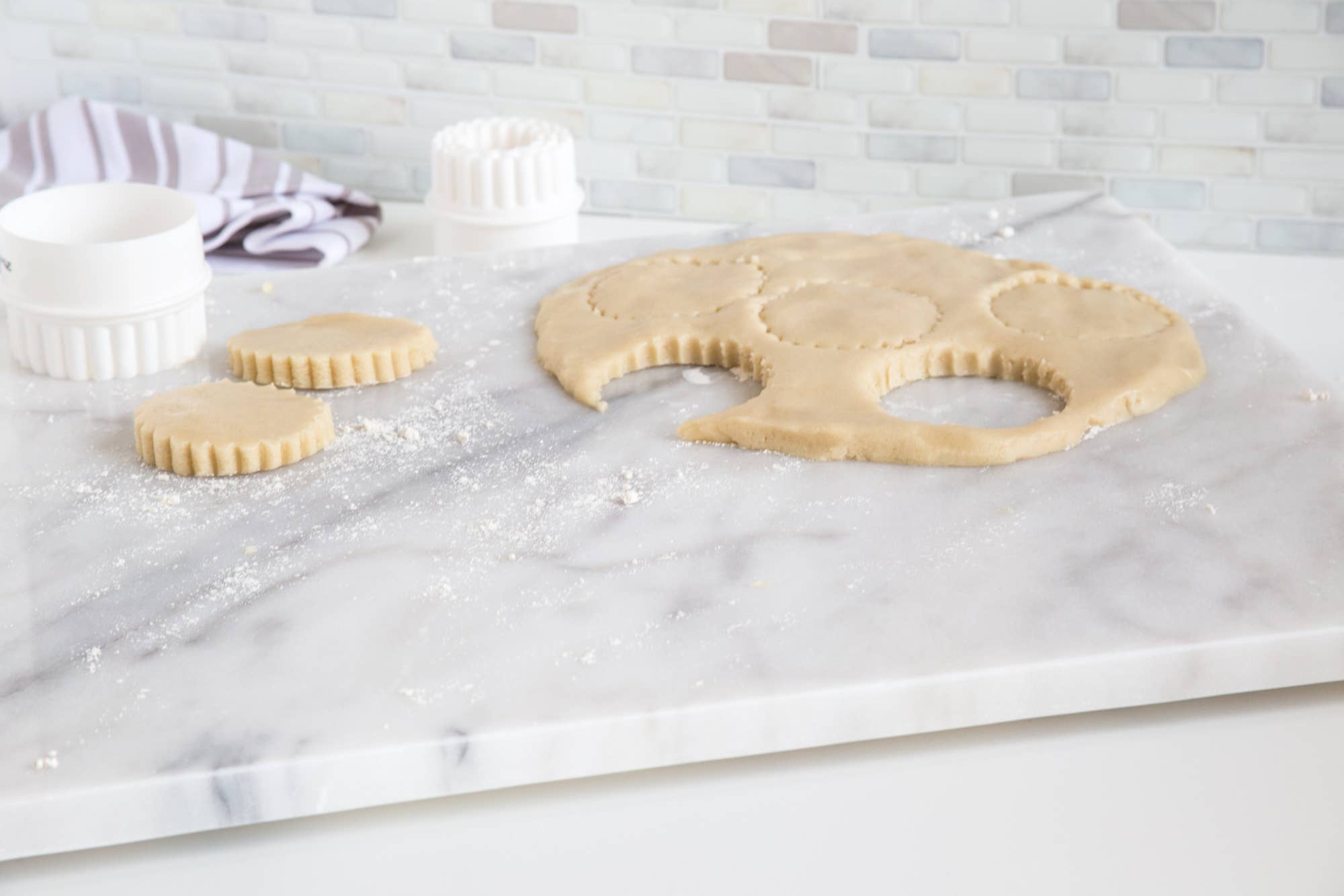 Fox Run Marble Pastry Board, White, 16" x 20" x 0.75"