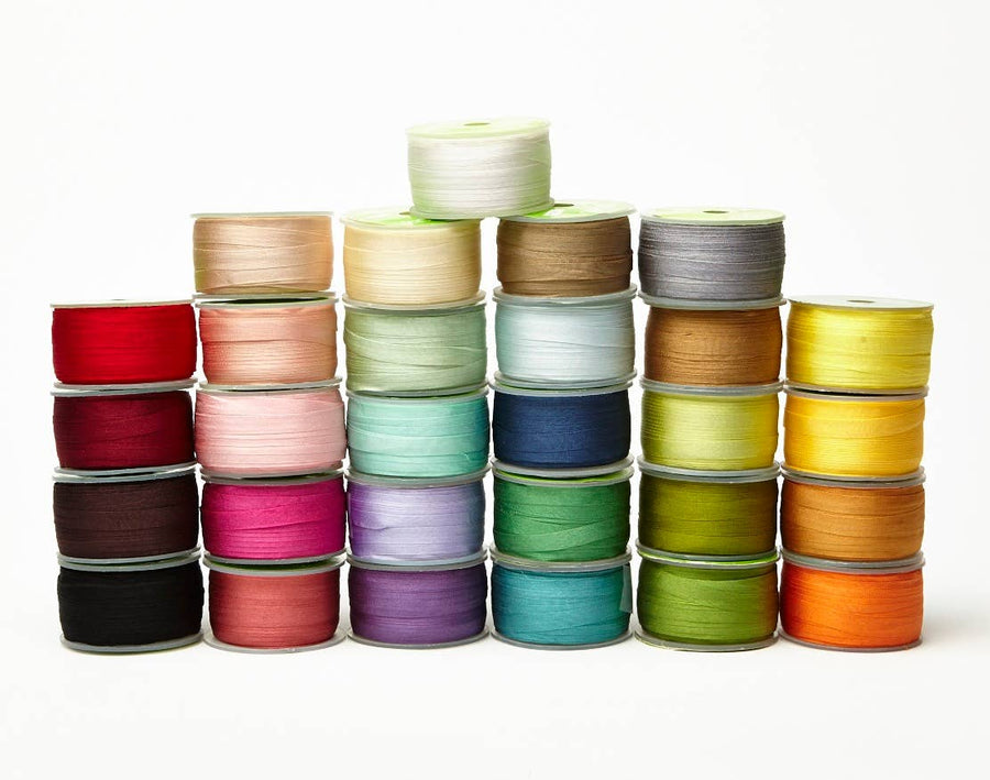 1/4" Rose Hand-Dyed Woven 100% Silk Ribbon