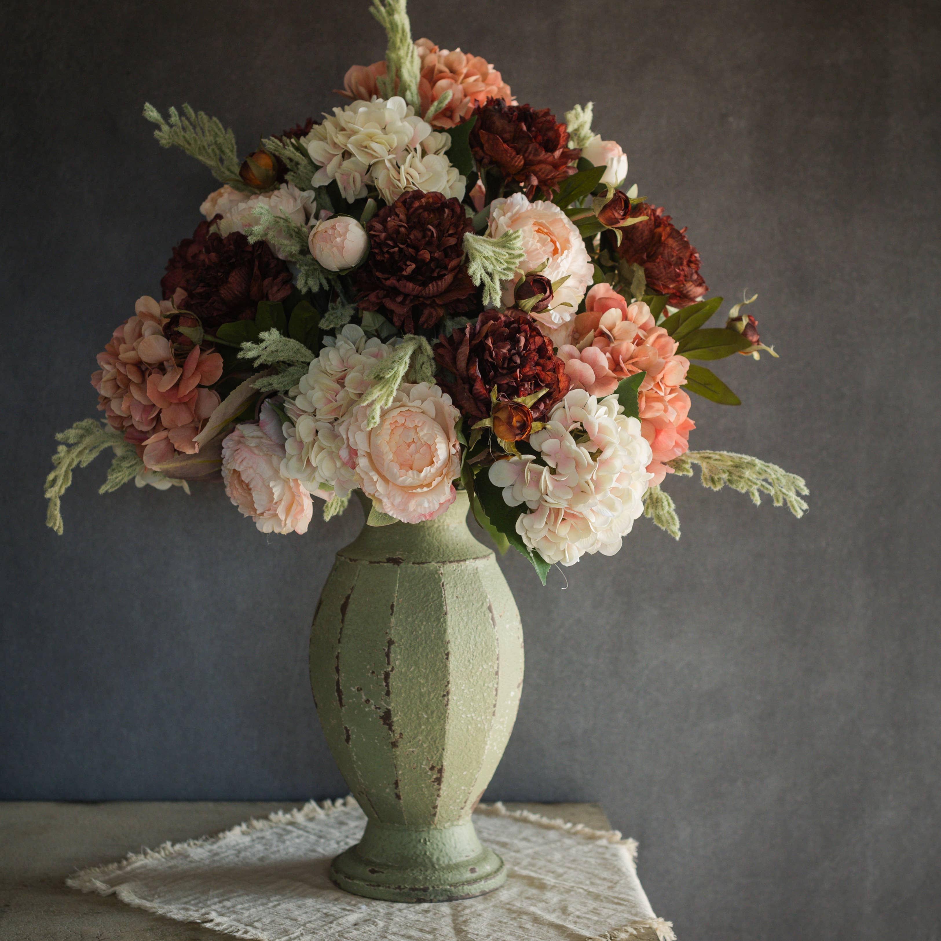 Pink Peony Spray Stem