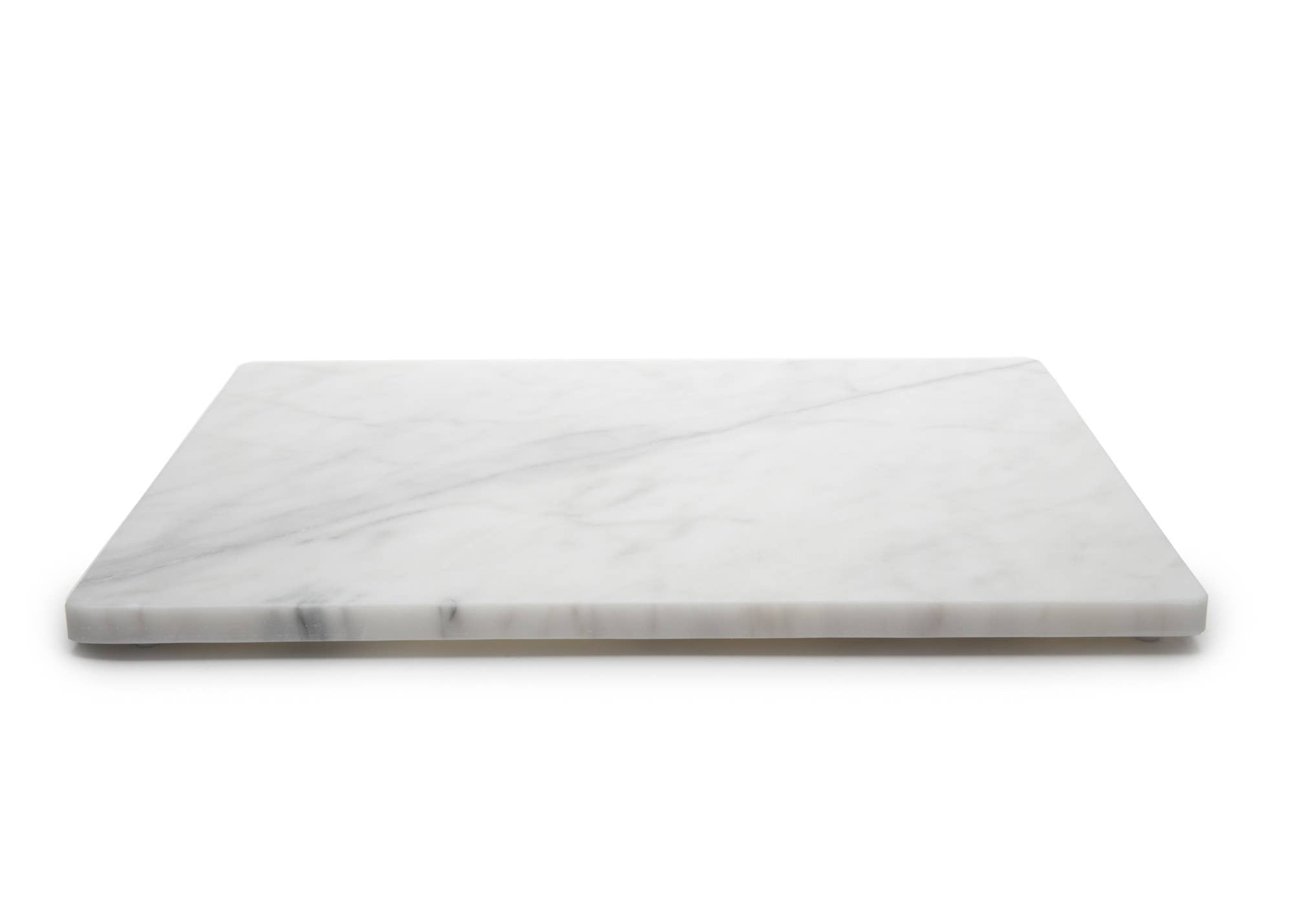Fox Run Marble Pastry Board, White, 16" x 20" x 0.75"