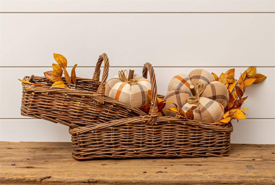 Rectangular Wicker Baskets with Handles