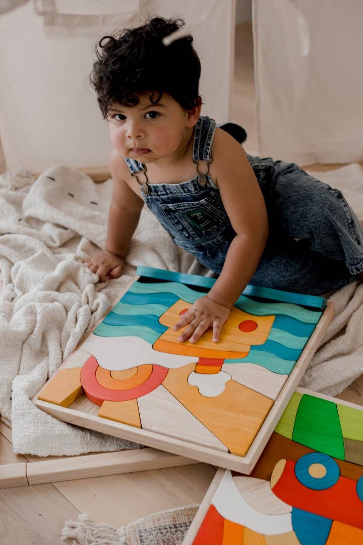 Ocean Scene Puzzle and Play Set