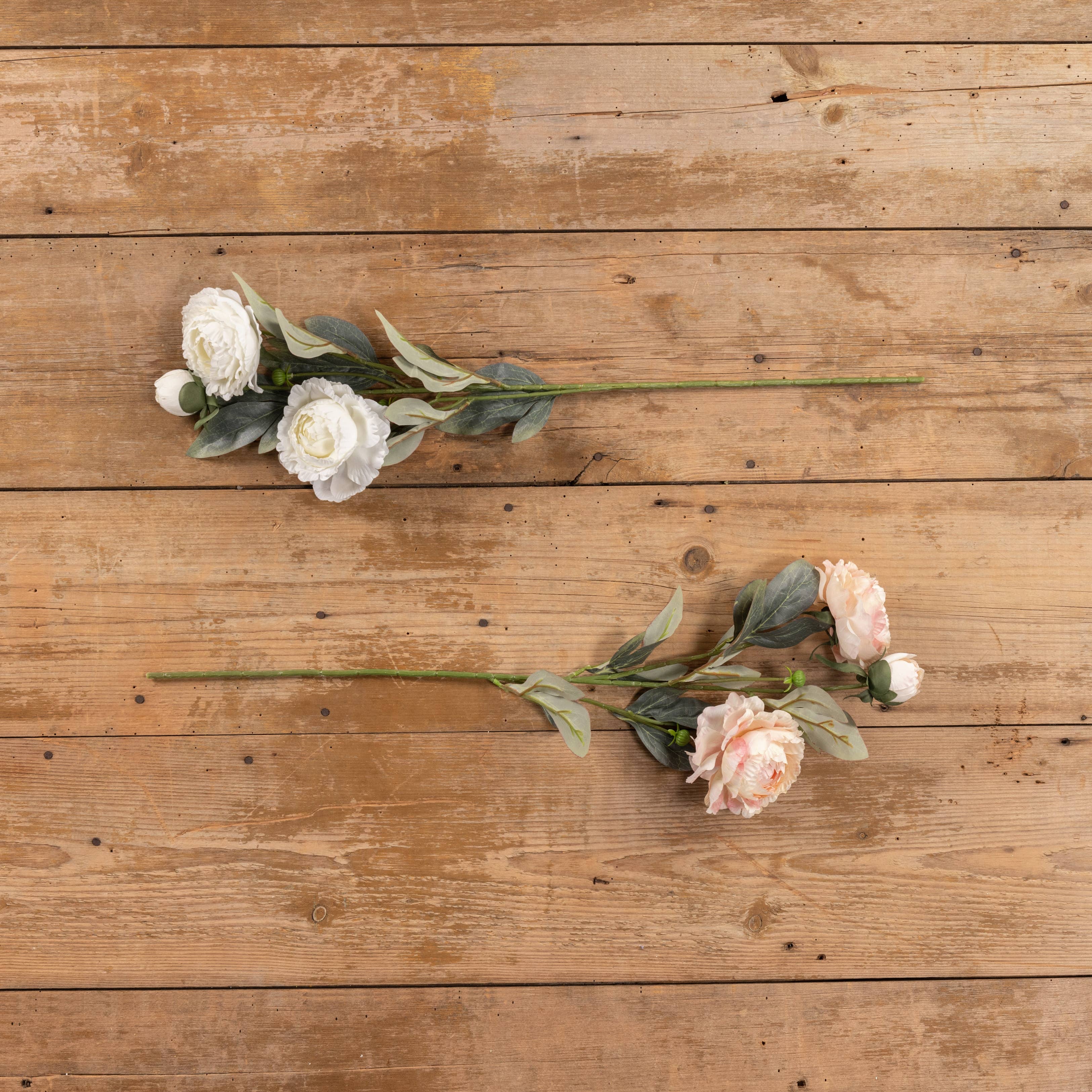 Pink Peony Spray Stem
