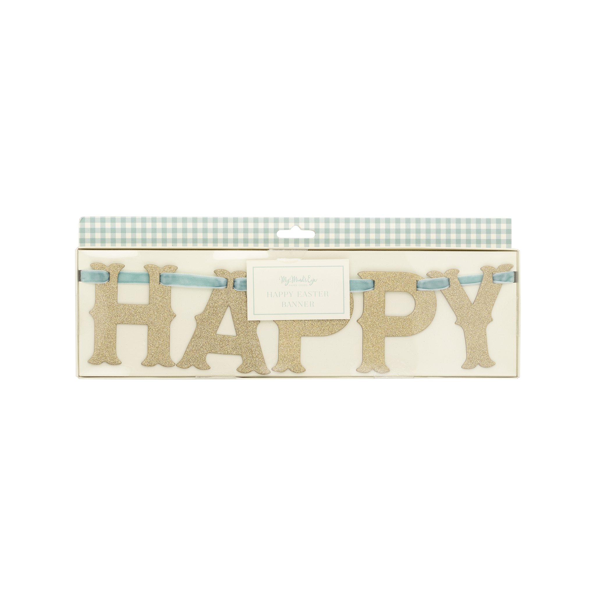 VES1002 - Vintage Happy Easter Glitter Banner