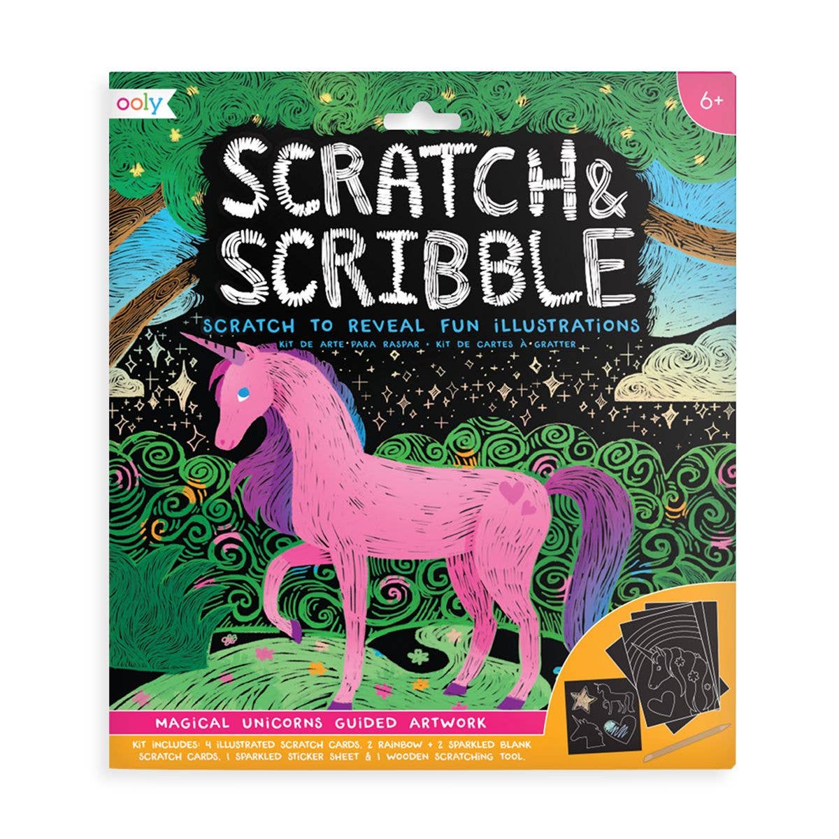 Scratch & Scribble - Magical Unicorns DIY Craft Kit for Kids