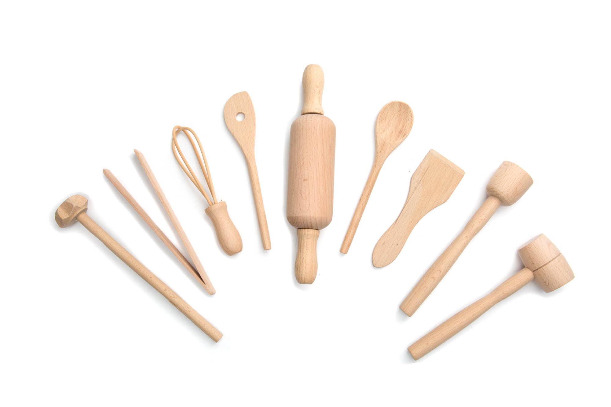 Fox Run Wooden Kitchen Tools Set, 9-Pieces