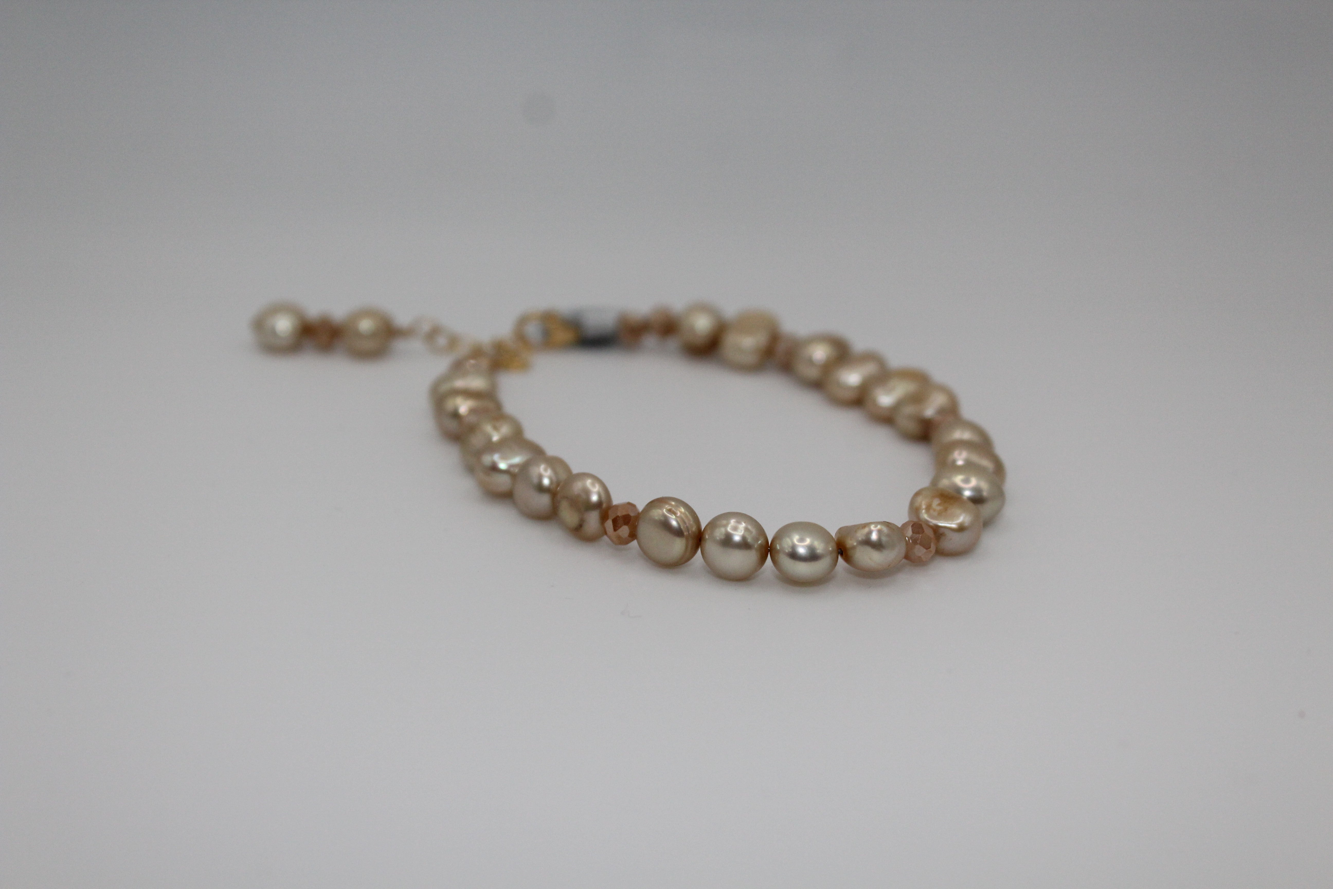 Tan Pearl Bracelet