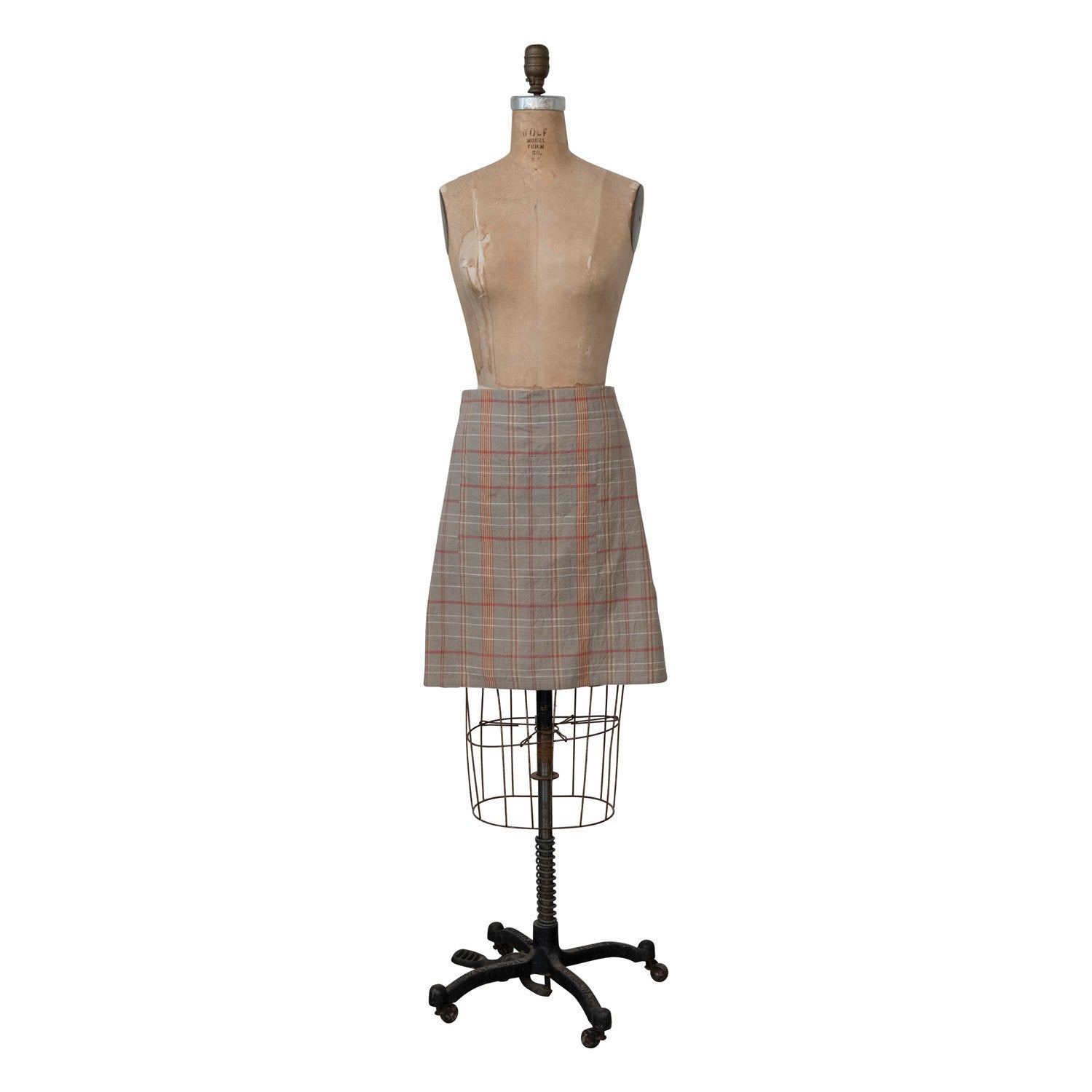 Plaid Half Apron