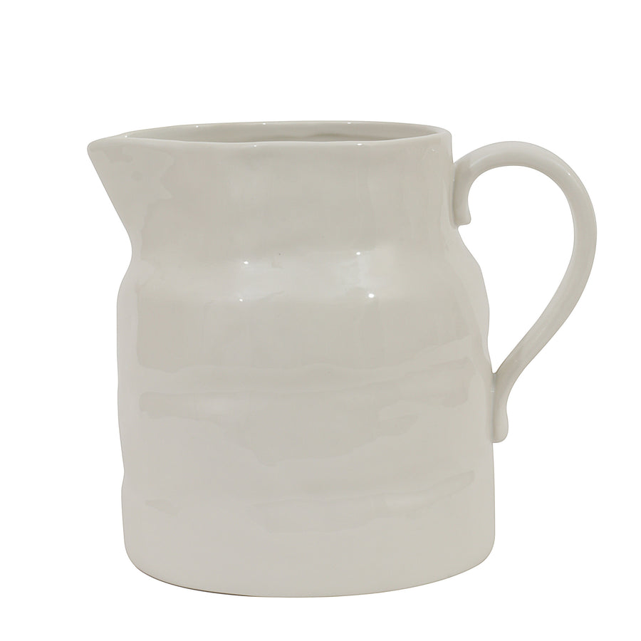 Wavy Stoneware Pitcher