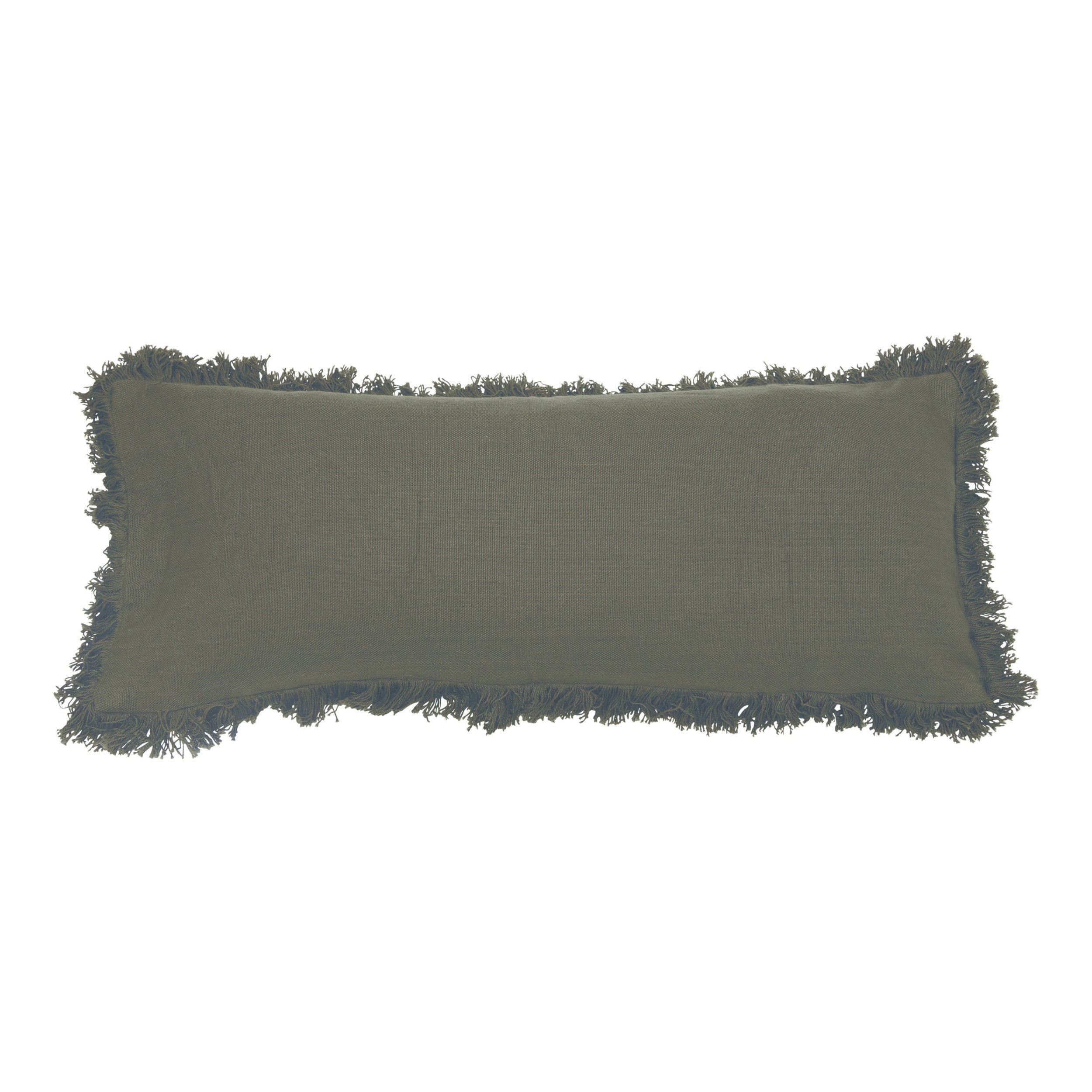 Cotton Lumbar Pillow Olive