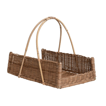 Handled Rattan Basket