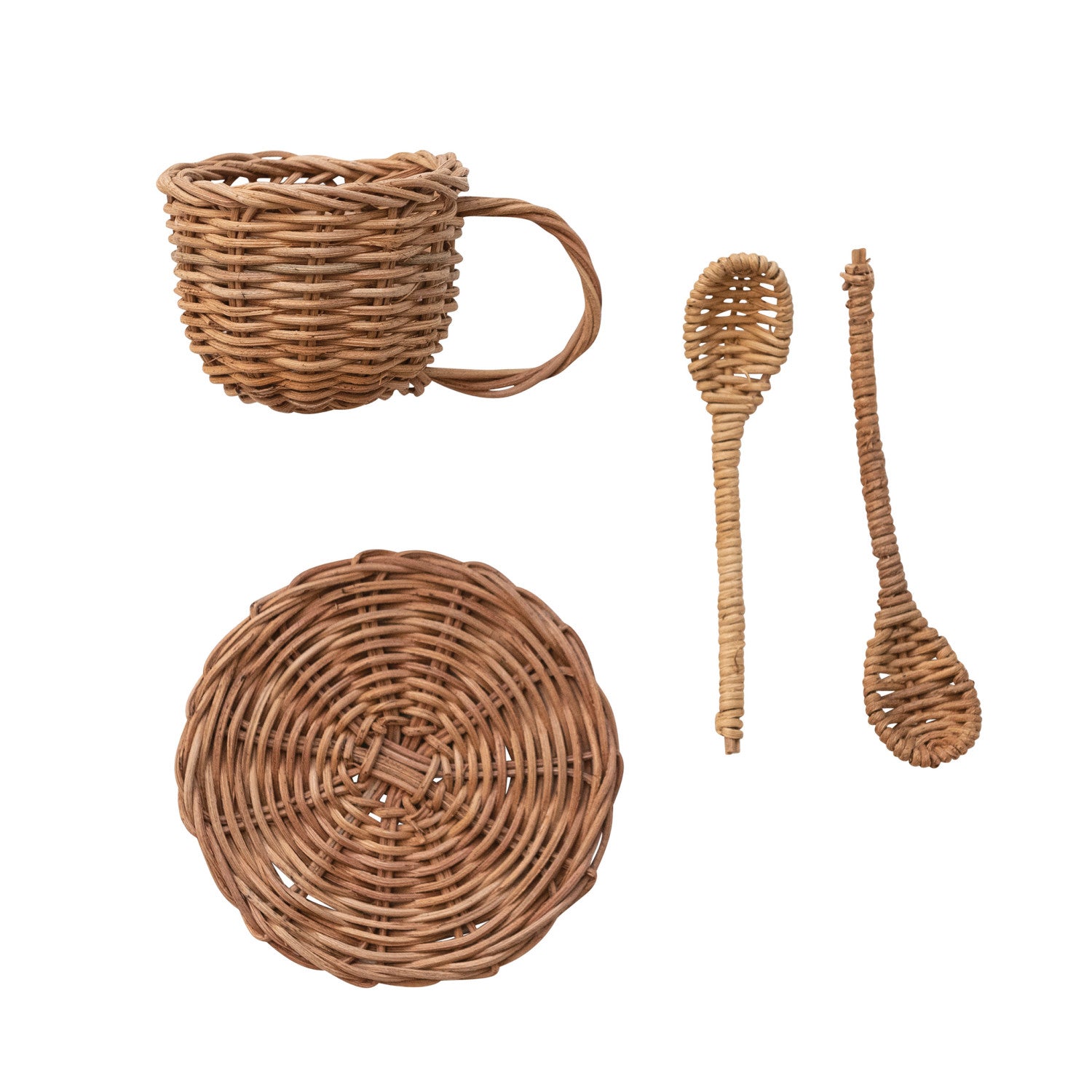 Rattan Tea Set