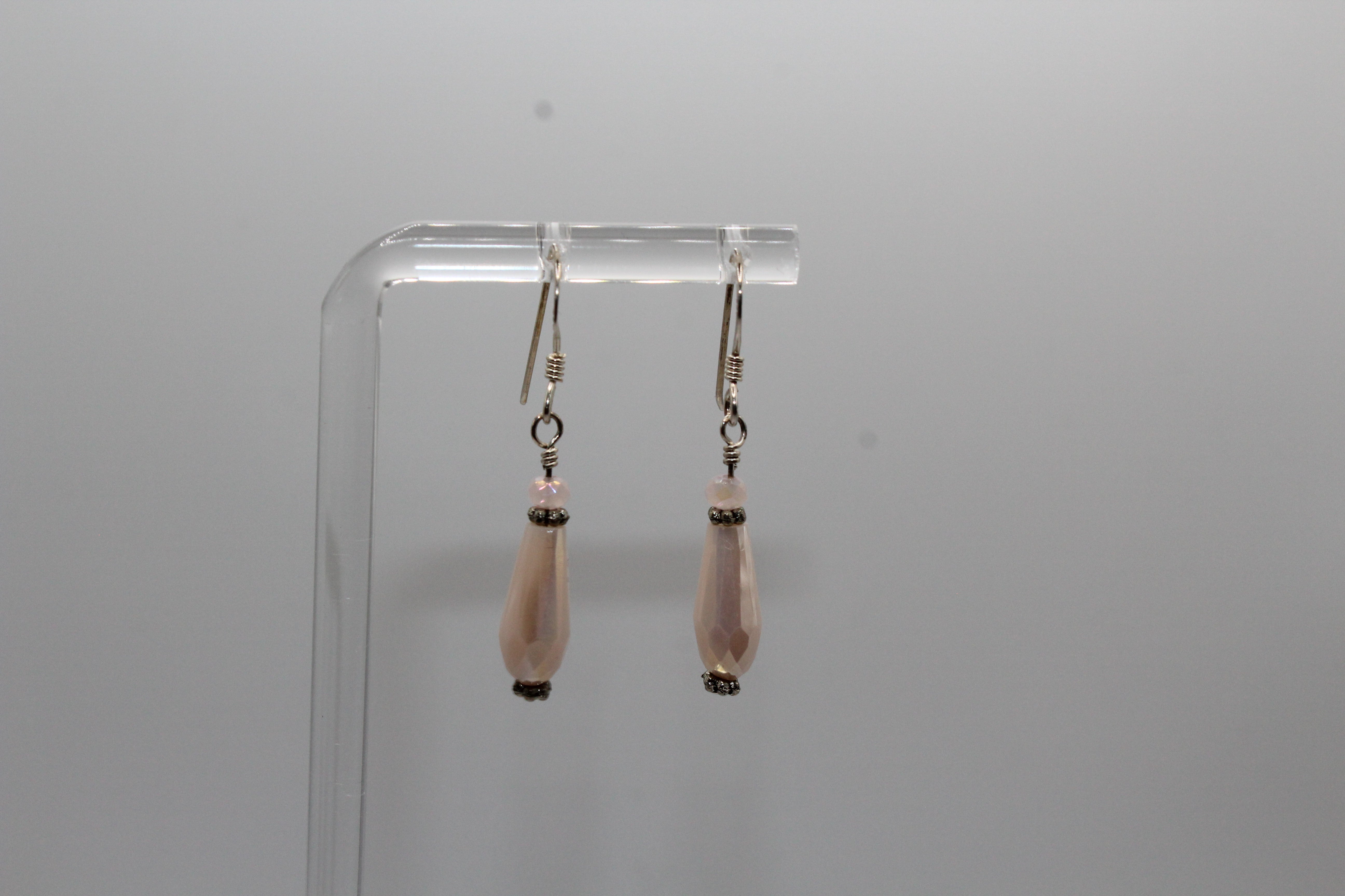 Cream Crystal Earrings
