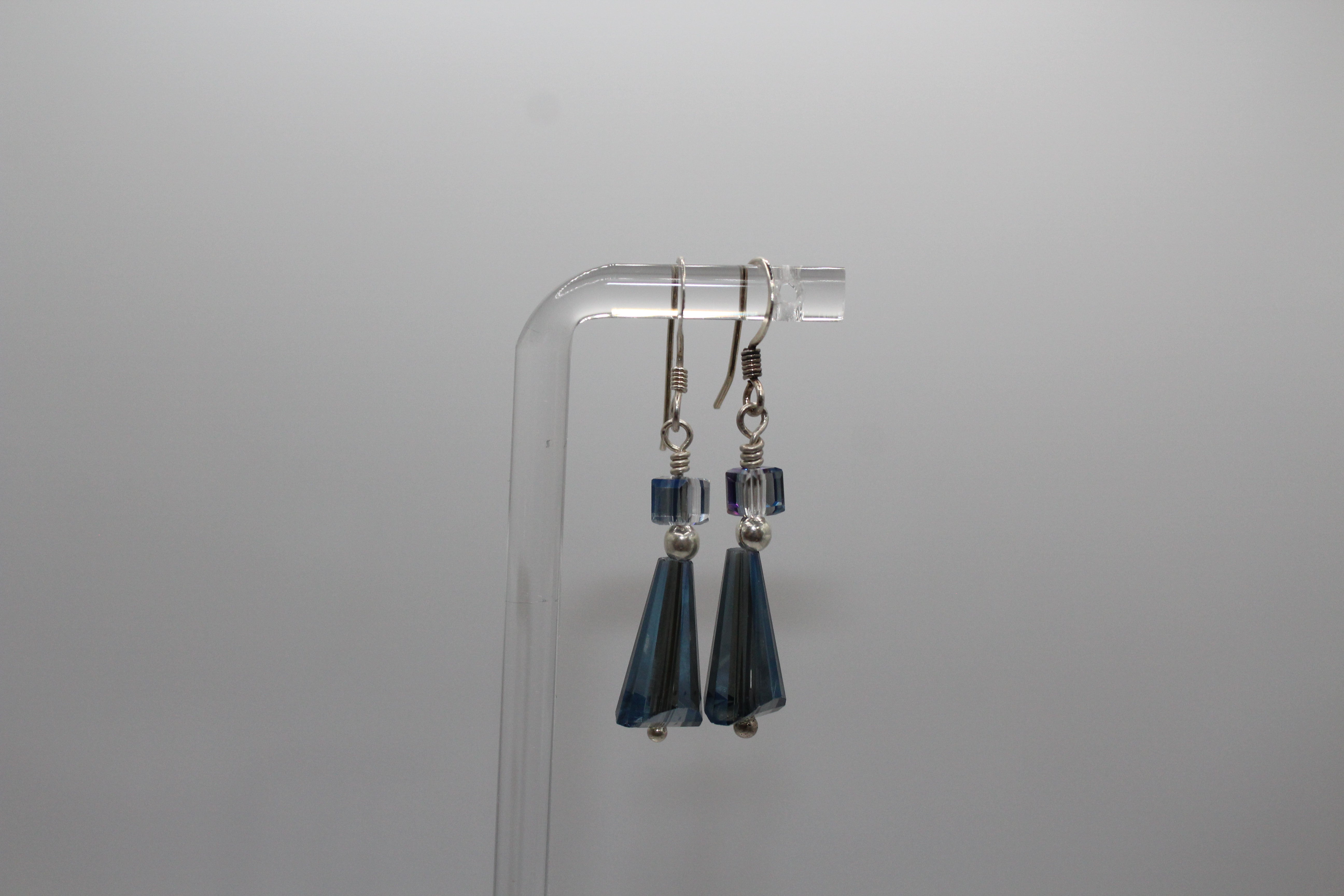 Blue/Green Crystal Earrings