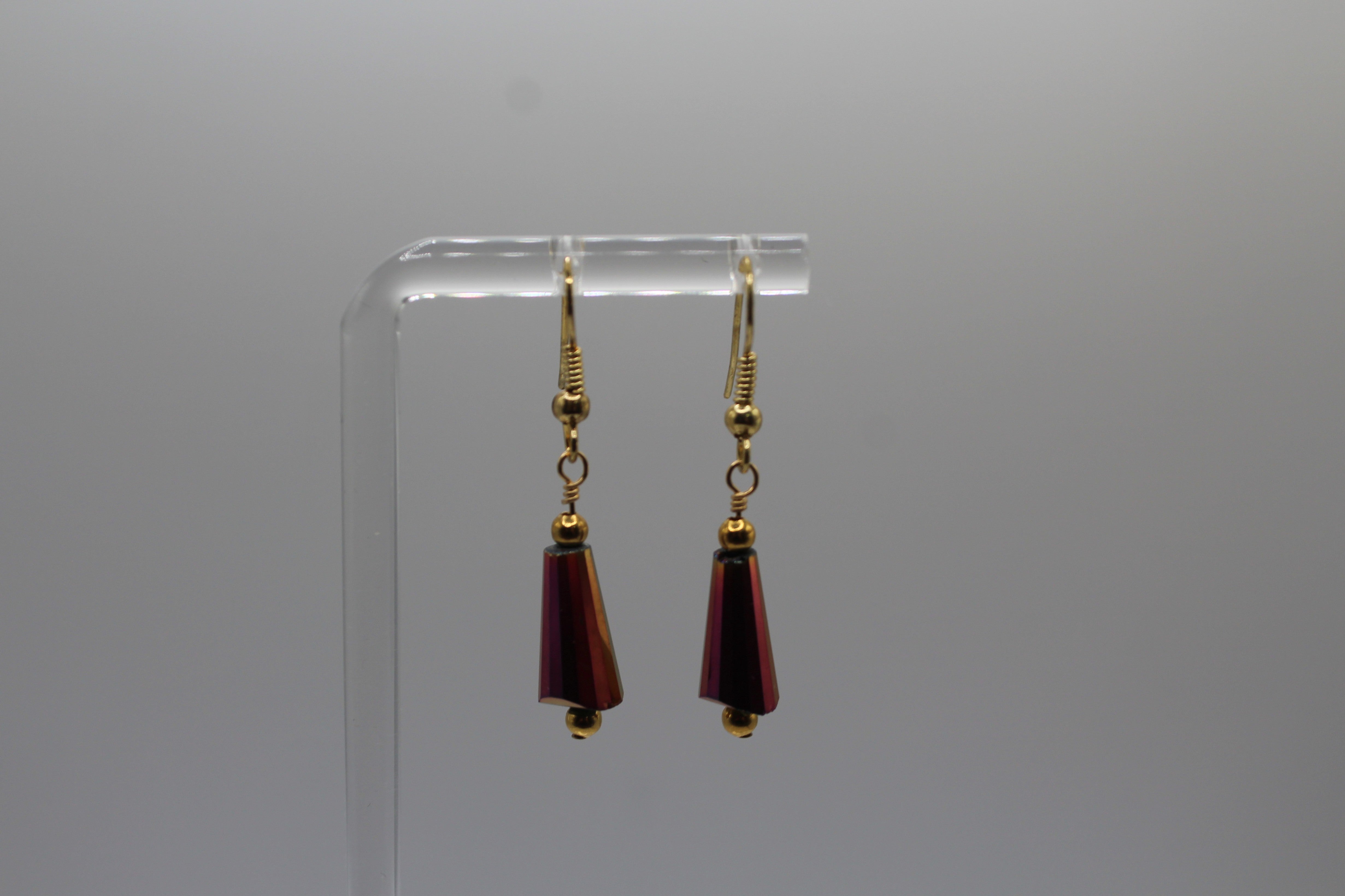 Copper Crystal Earrings