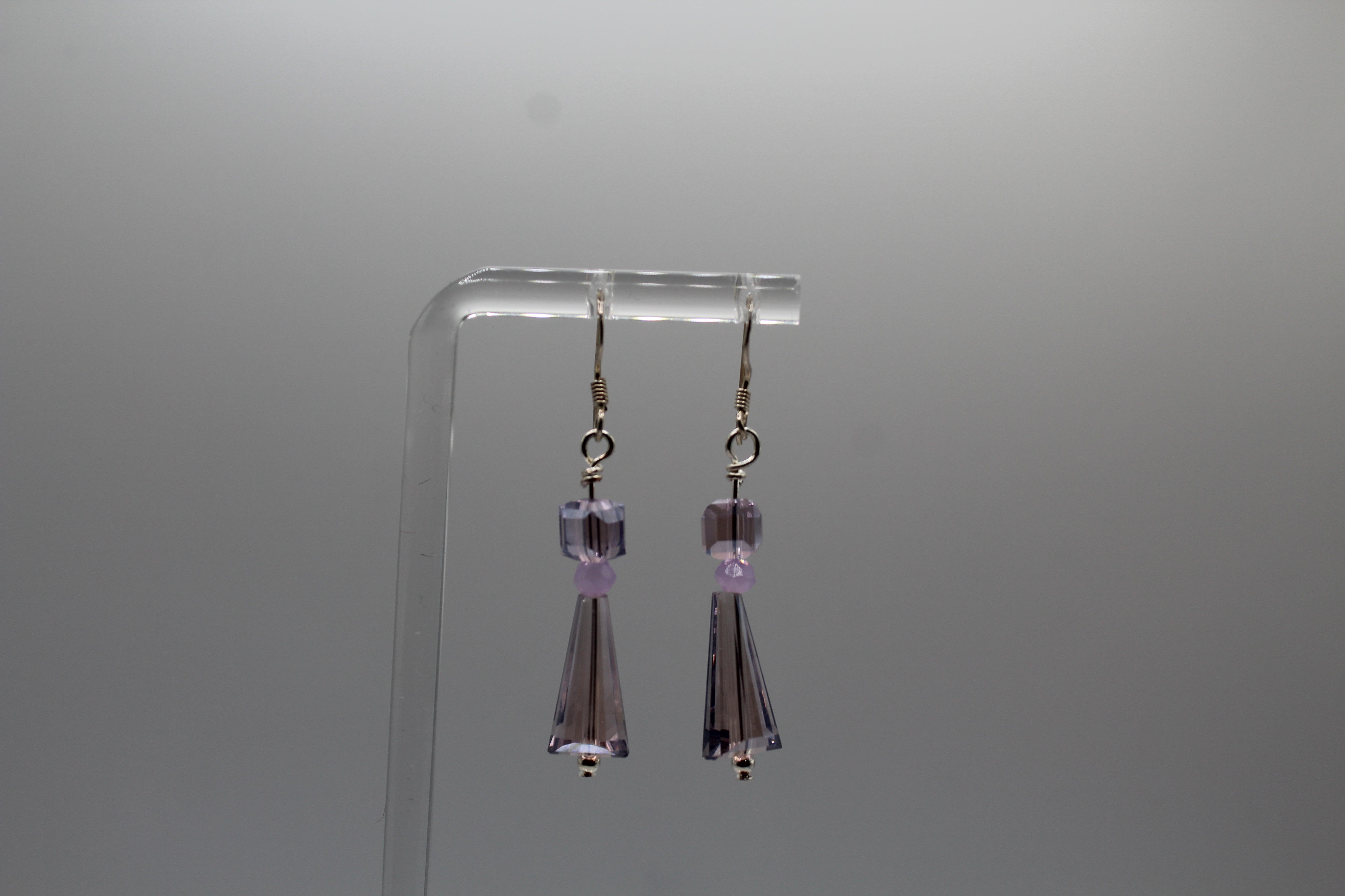 Lavender Crystal Earrings