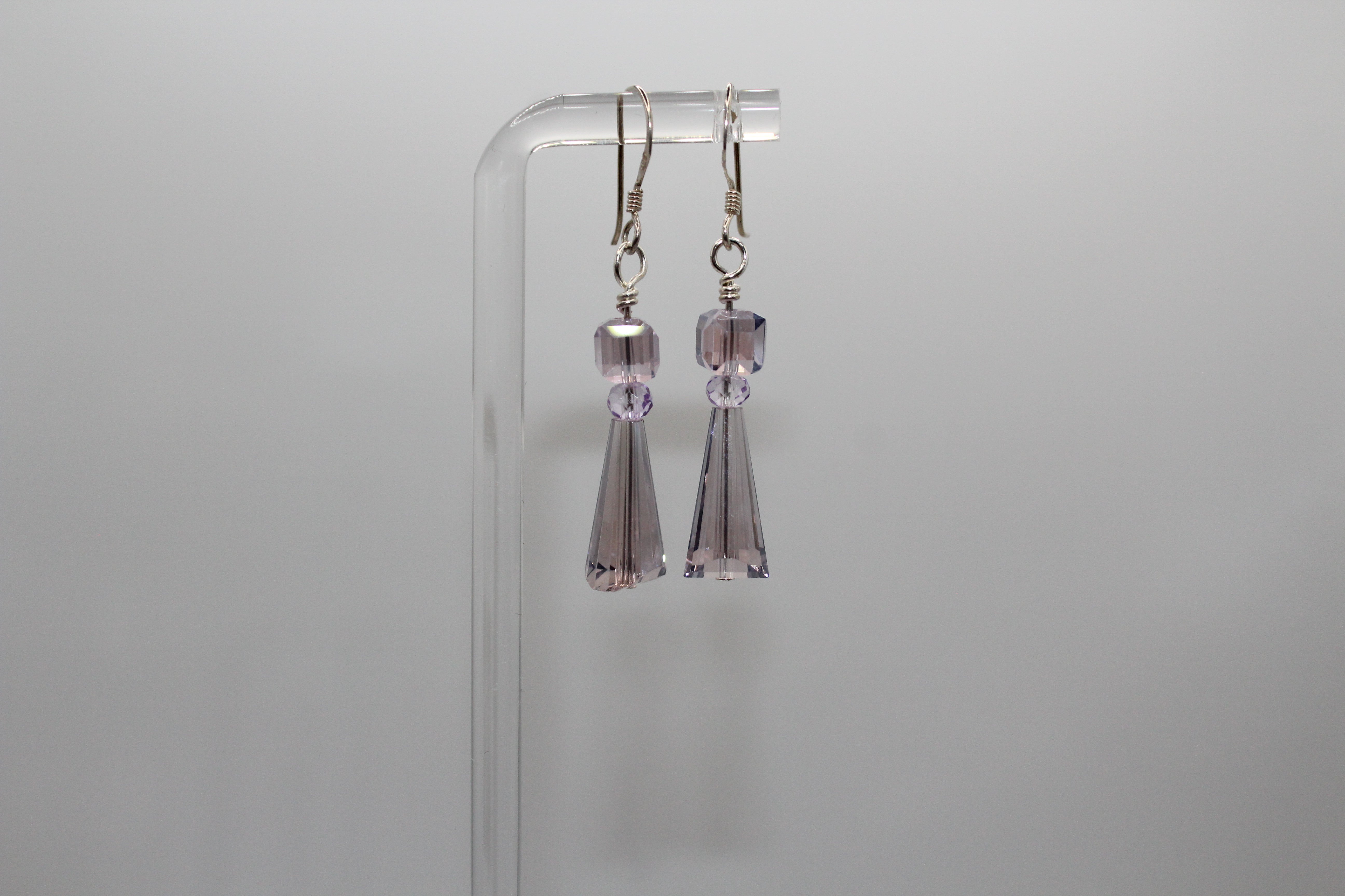 Lavender Crystal Earrings