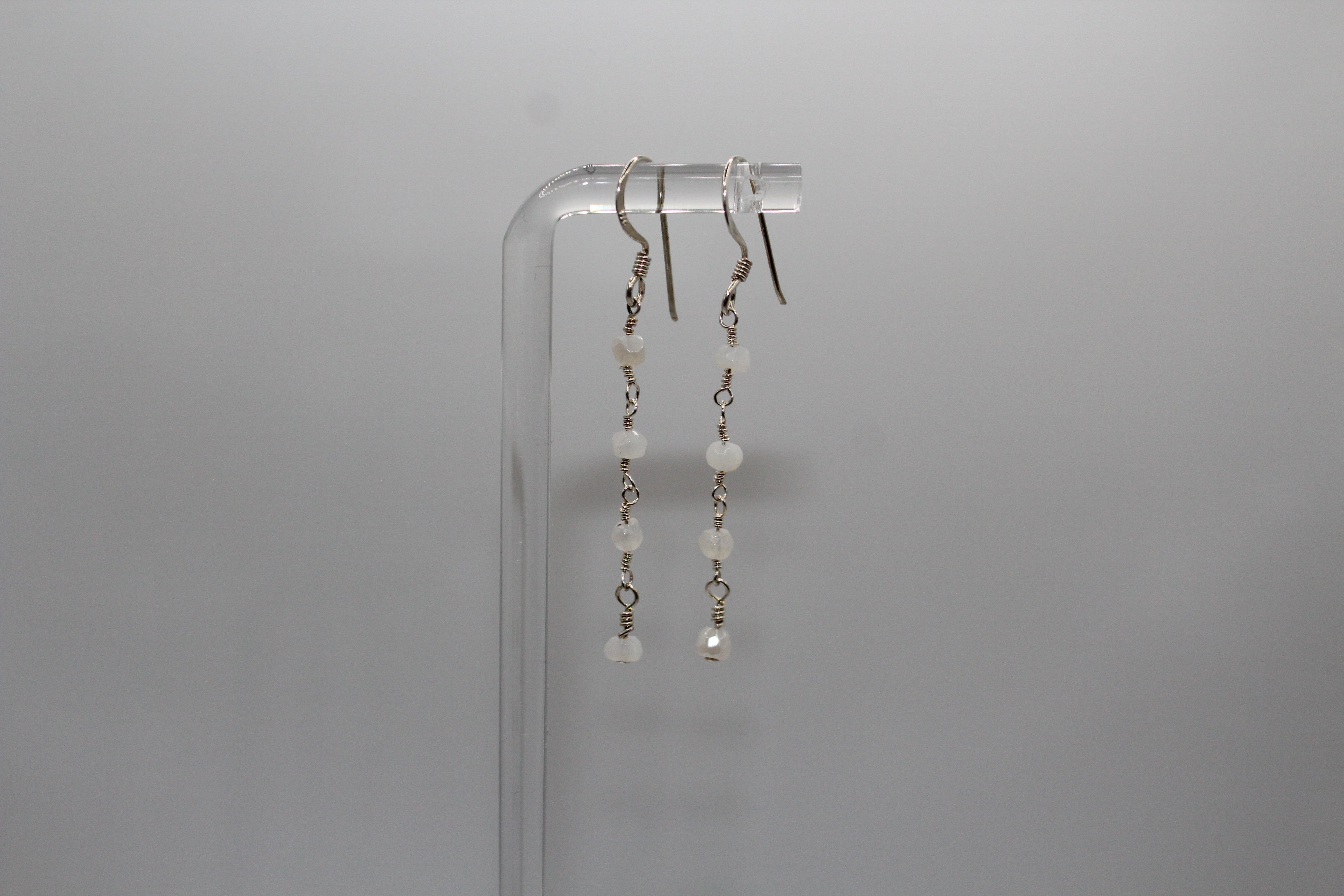 Moonstone Chain Earrings