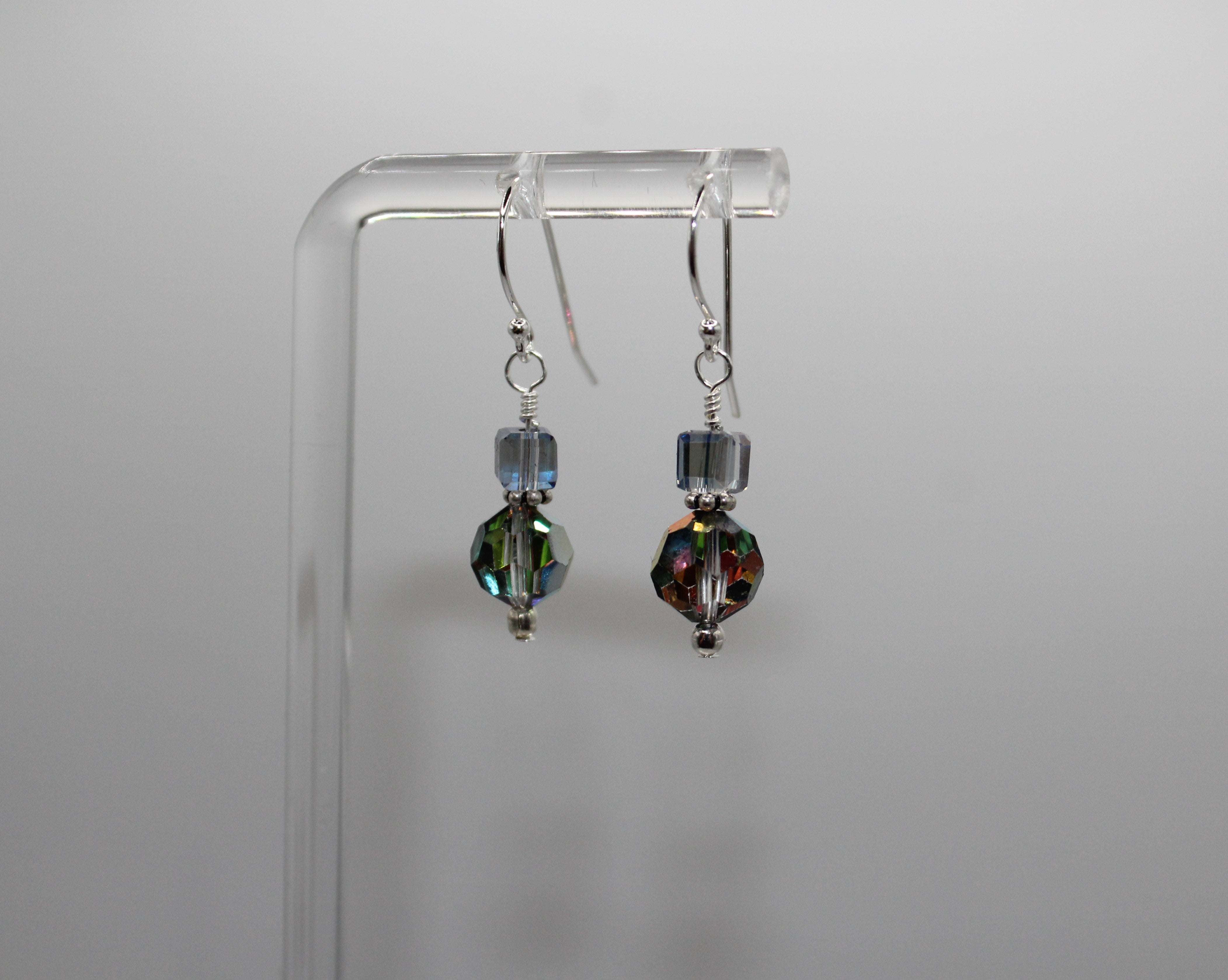 Grey Crystal Earrings