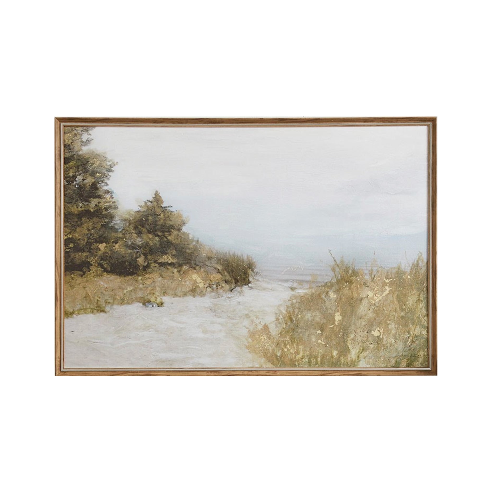 Lake Walk Wood Framed Art