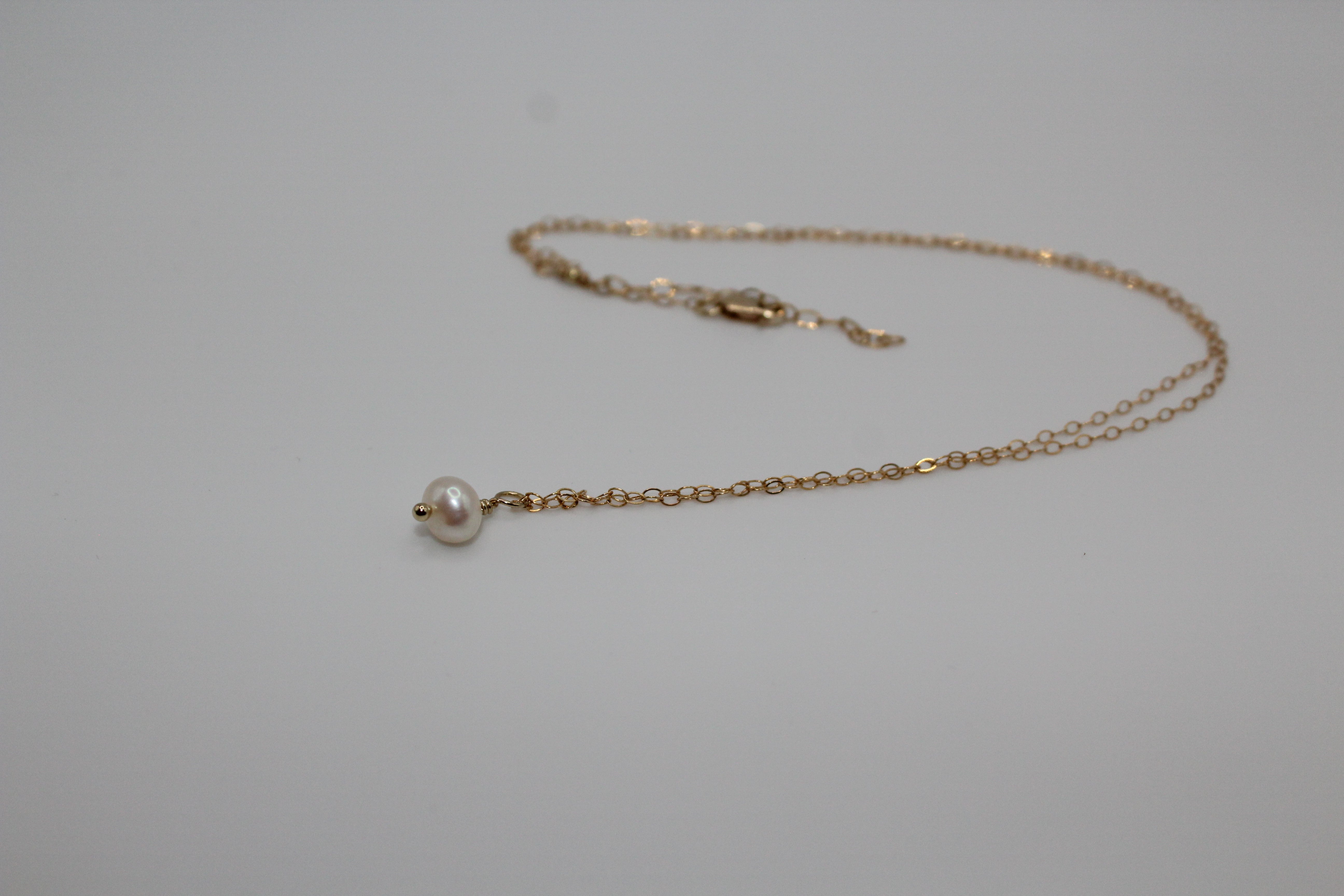 Gold Chain with Pearl Necklace