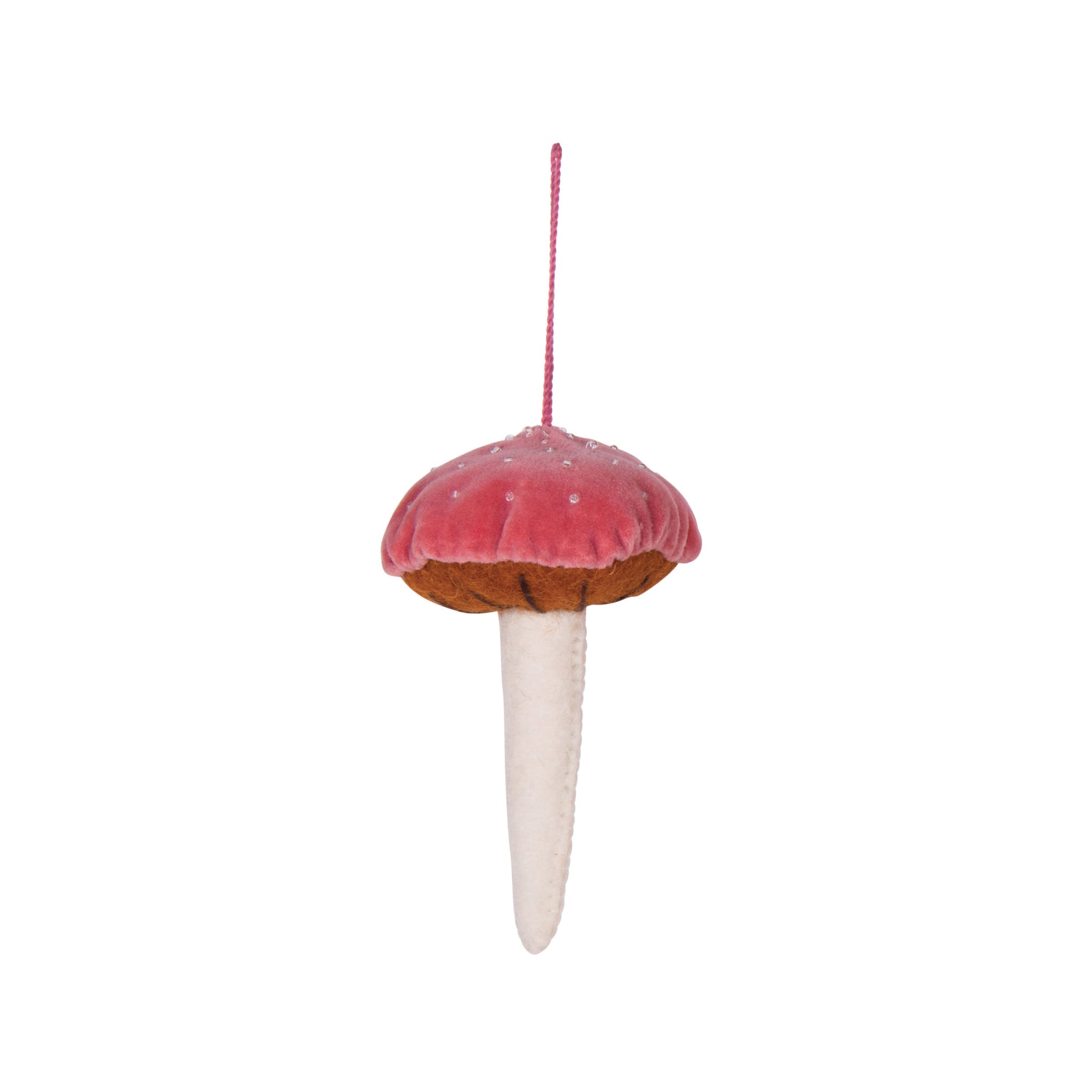 Velvet Mushroom Ornament