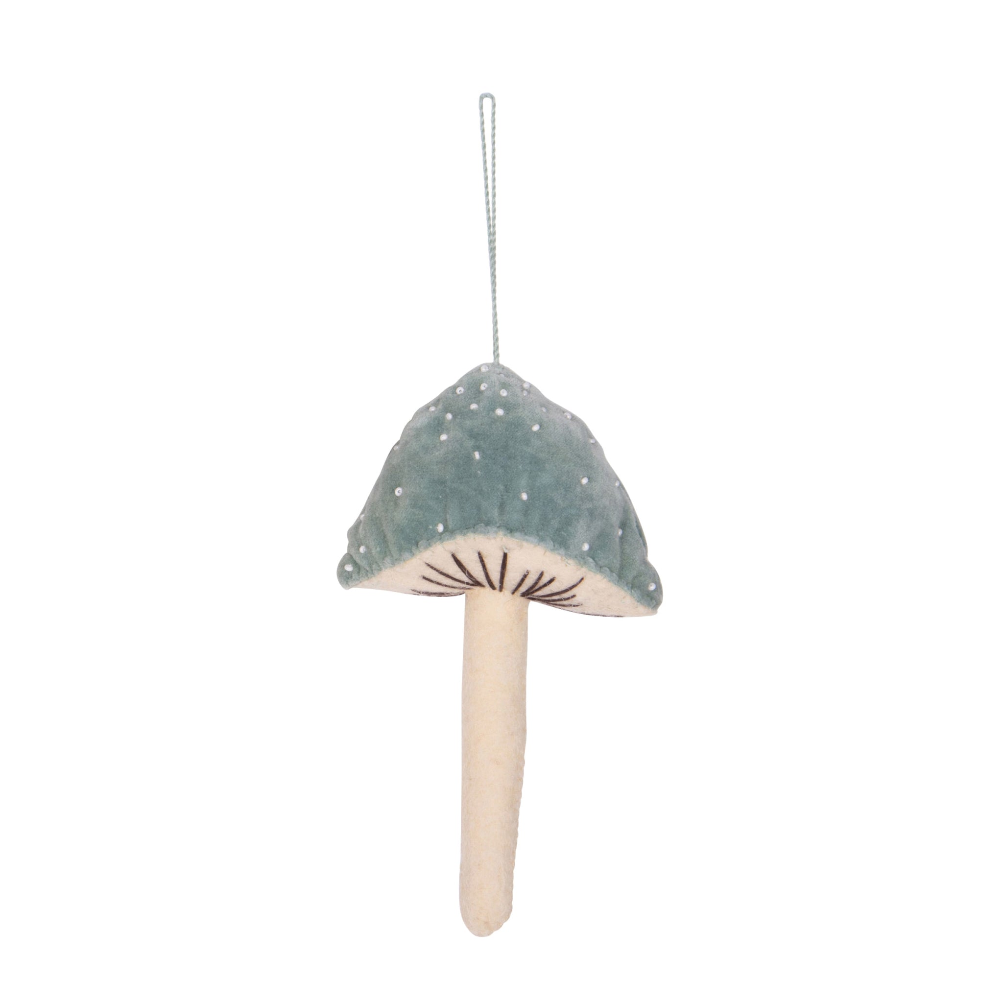 Velvet Mushroom Ornament