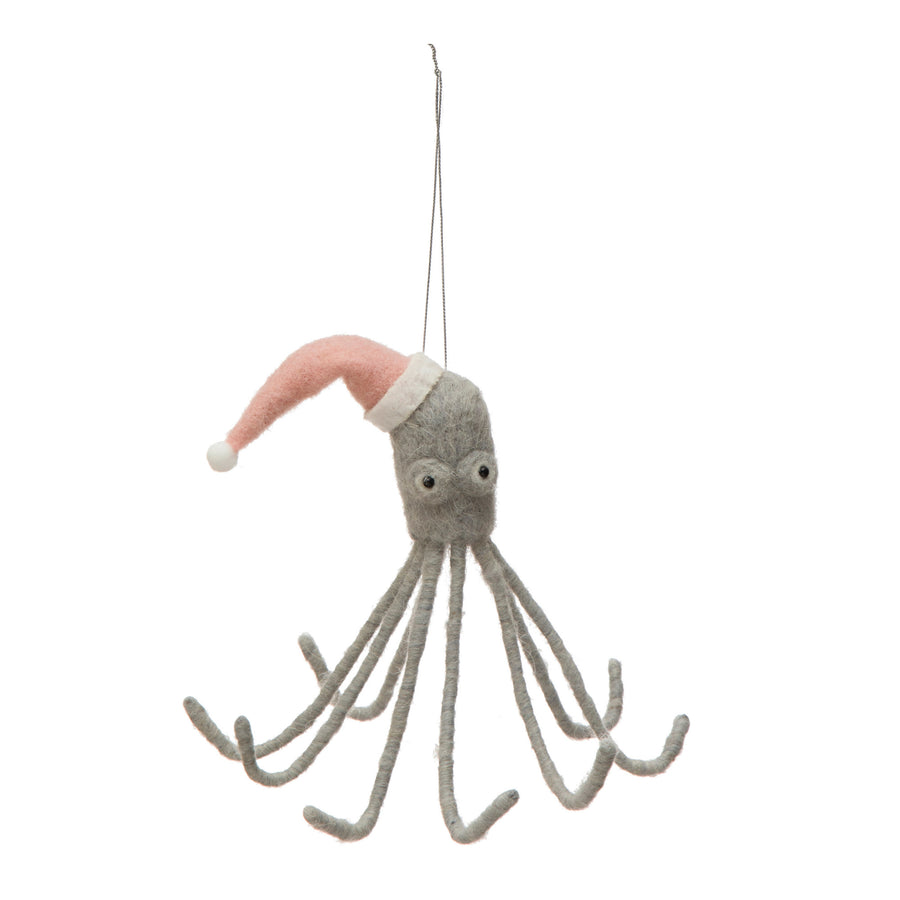 Wool Felt Octopus Ornament