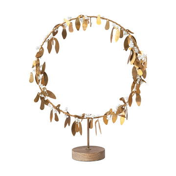 Mistletoe Halo in Brass