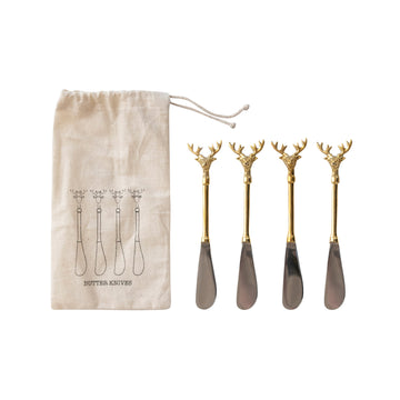 Reindeer Appetizer Knife Set