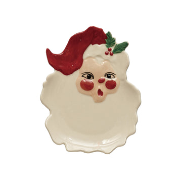 Stoneware Santa Dish