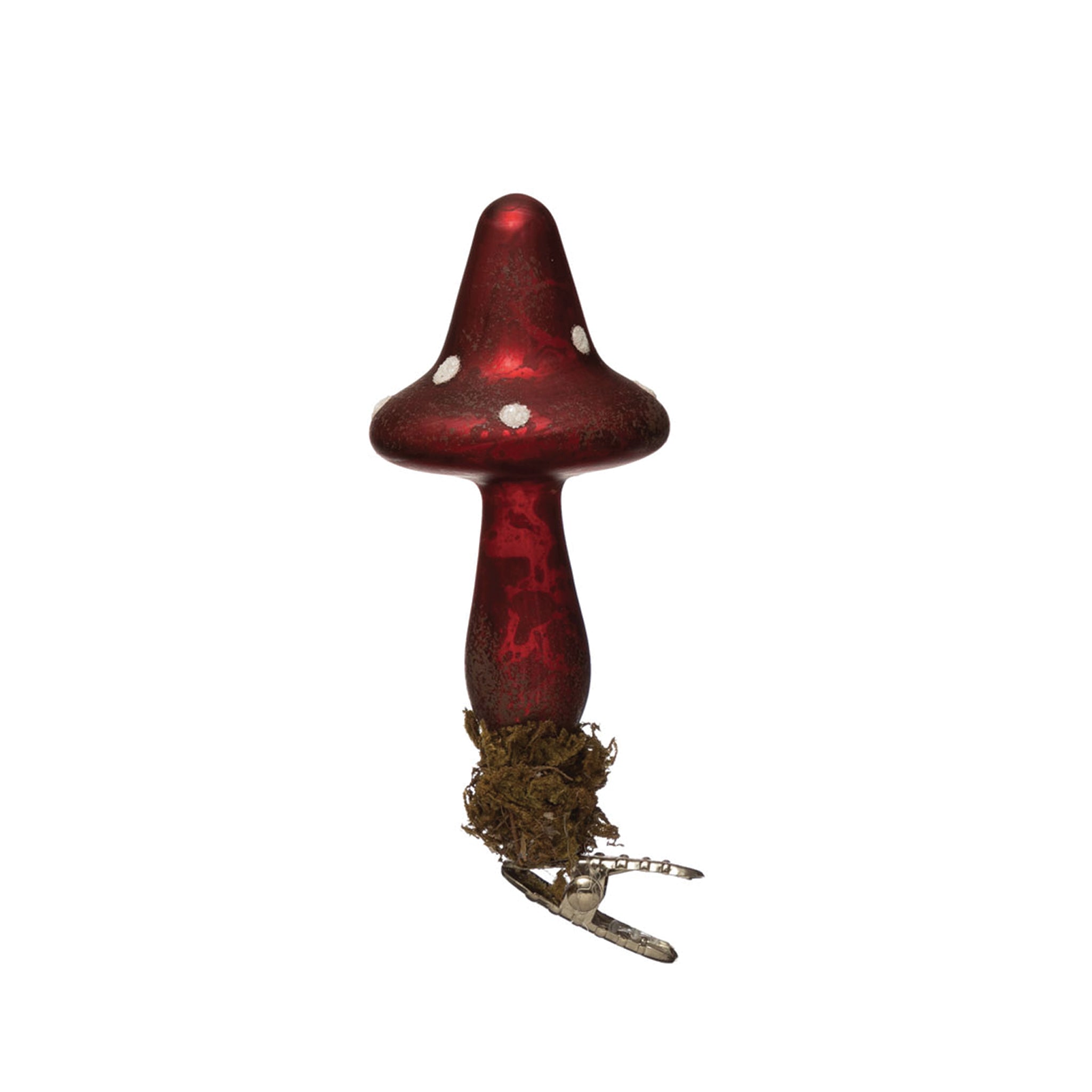 Mercury Glass Mushroom Ornament