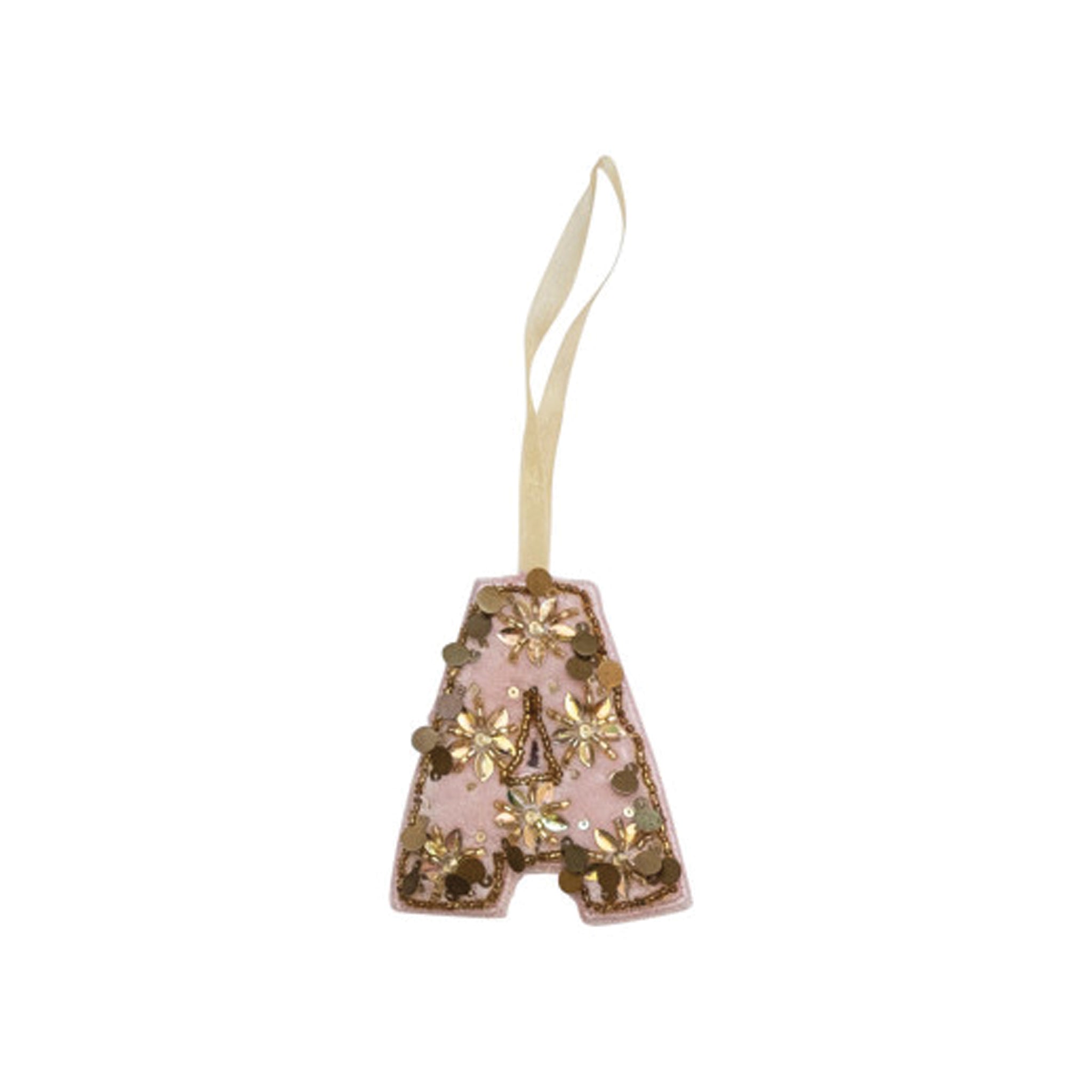 Velvet Initial Ornament